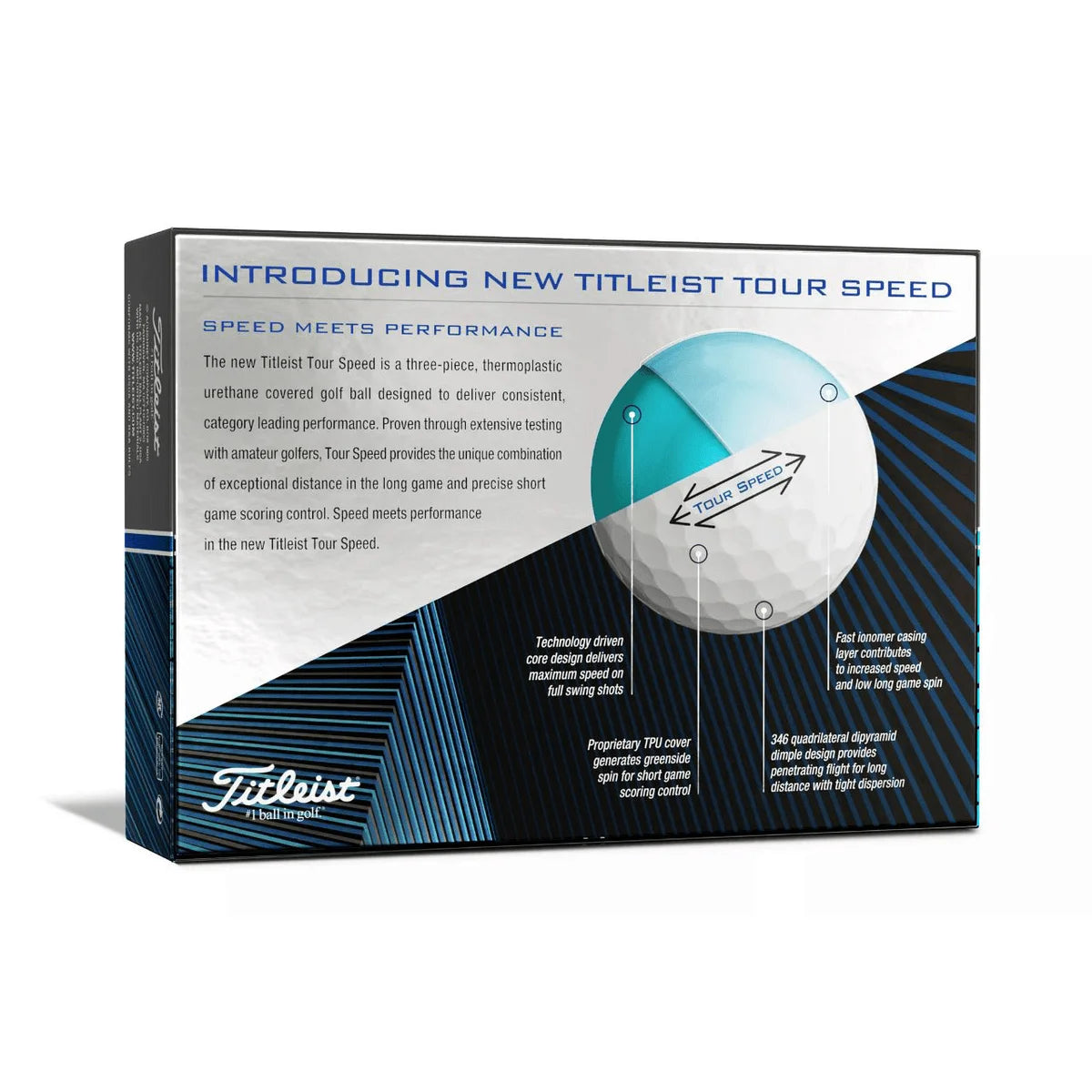 Tour Speed Golf Balls, 12 Pack, White