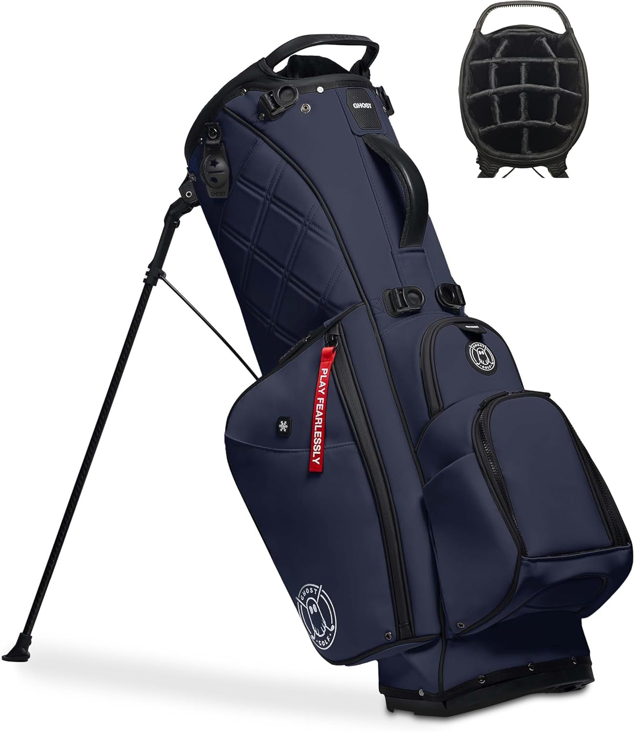 Ghost Golf Stand Bag - Lightweight Golf Bags for Men & Women, 14-Way Dividers with Premium Materials & Magnetic Pocket - Standing Golf Bag Holds 14 Golf Clubs