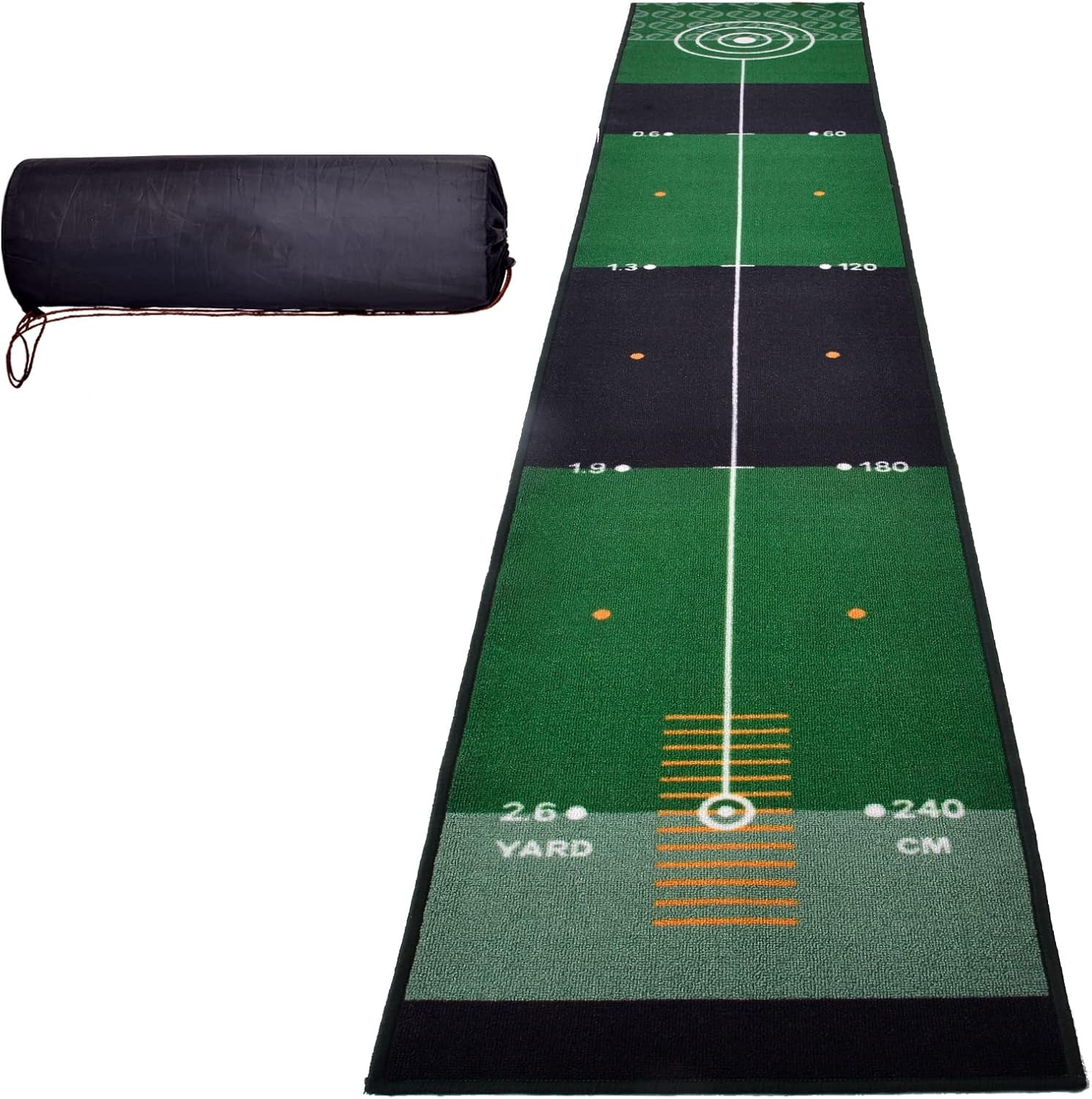 Golf Putting Mat, Golf Putting Mats, 10X1.6Ft Golf Putting Practice Aid, Professional Golf Training Putting Mat for Home Office Outdoor