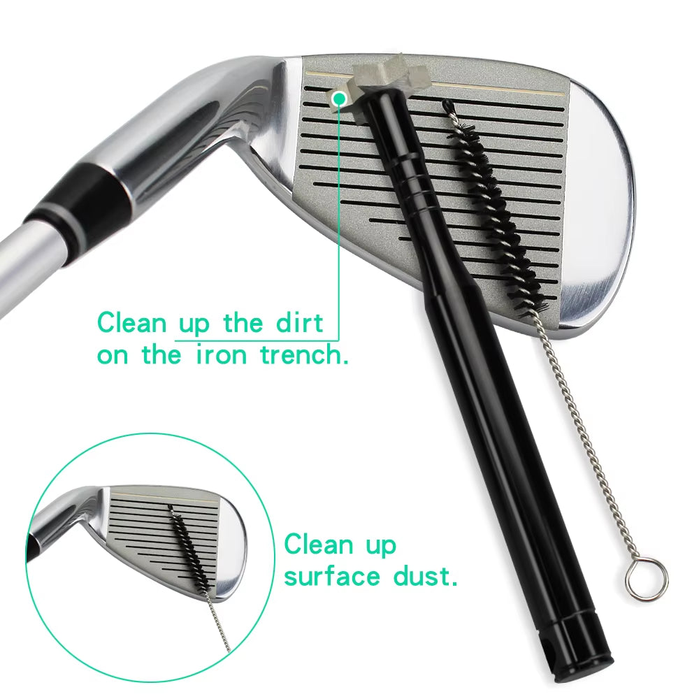 Golf Sharpener W Brush for Cleaning Golf Clubs Head Wedges and Irons Golf Grooving Tool