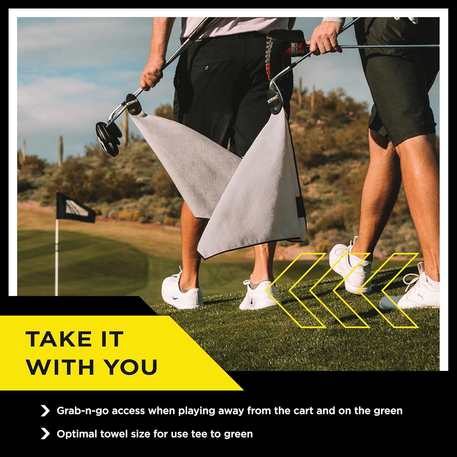 Magnetic Golf Towel | Premium 29" Microfiber with Deep Waffle Pockets | Industrial Strength Magnet for Secure Hold to Golf Carts & Clubs | Ultra-Absorbent, Fast-Drying, Easy-Clean Design