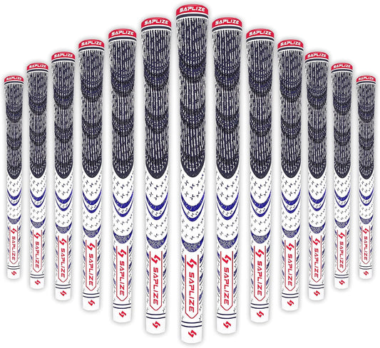 Golf Grips, Choose between 13 Grips and 13 Grips with Full Regripping Kit, 6 Colors Optional, Standard/Midsize, All Weather Multi Compound Hybrid Golf Club Grips