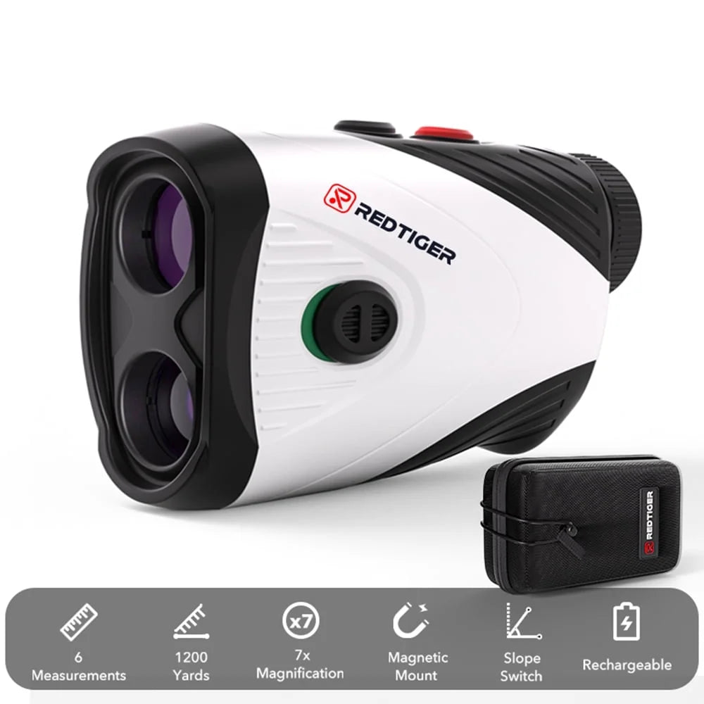 Laser Golf/Hunting Rangefinder, 7X Magnification Clear View 1200 Yards Laser Range Finder, Slope Measurement, Flag Pole Lockin, Short