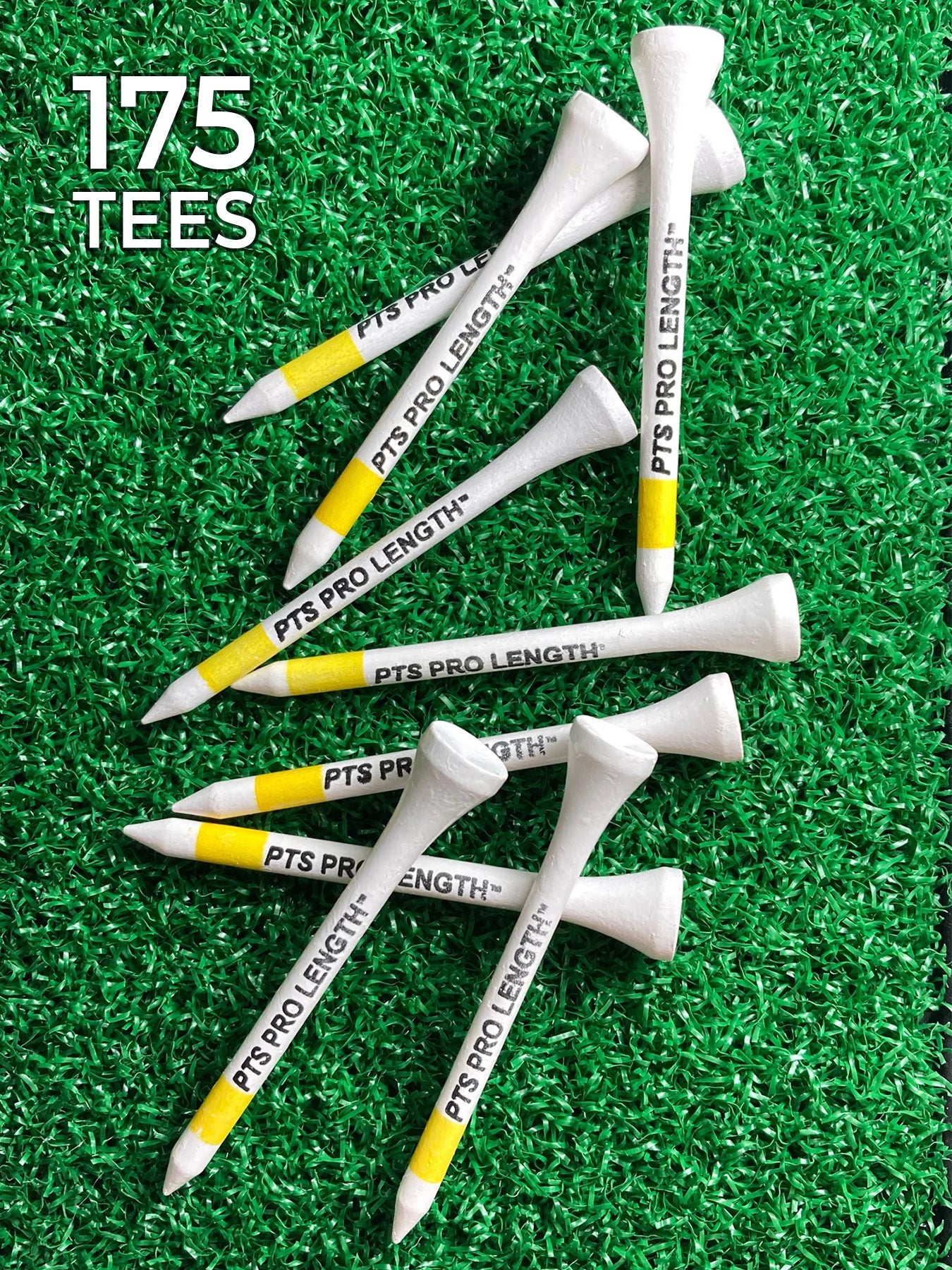 Pride PTS 175-Count Wood Golf Tees, Prolength 2 ¾"