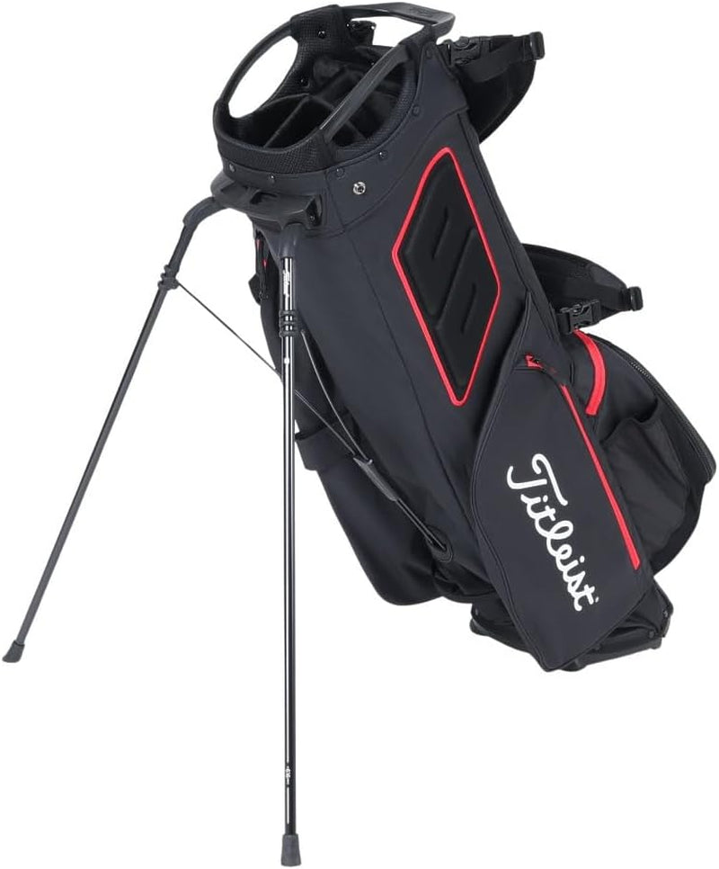 - Hybrid 5 Golf Bag - Black/Black/Red, 4.6 Lbs