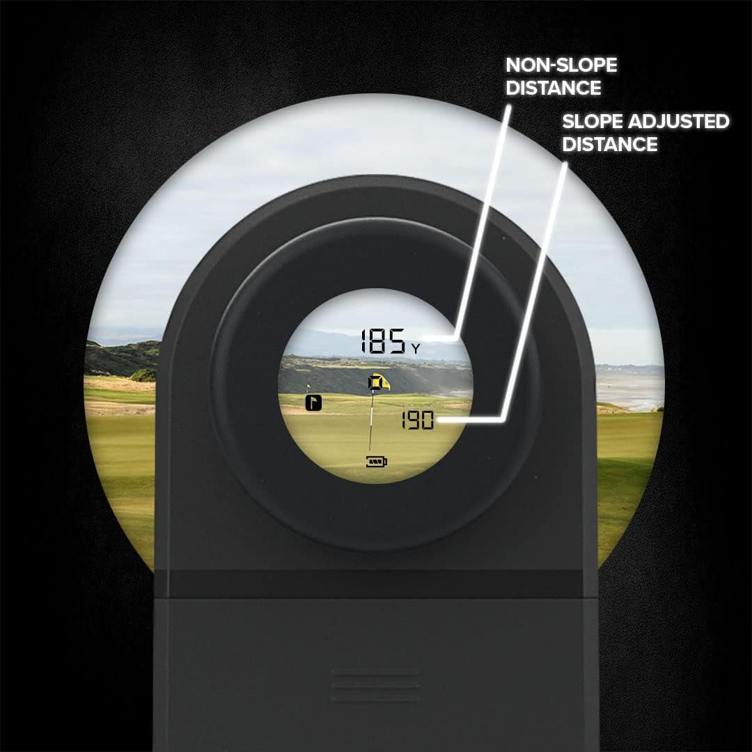 NX Golf Rangefinder with Slope Switch- Laser Golf Range Finder Golfing Accessory -Golf Cart Magnet, Slope, 6X, Flag Lock W Pulse, 900+ Yard Range Finder Golf Laser Rangefinder