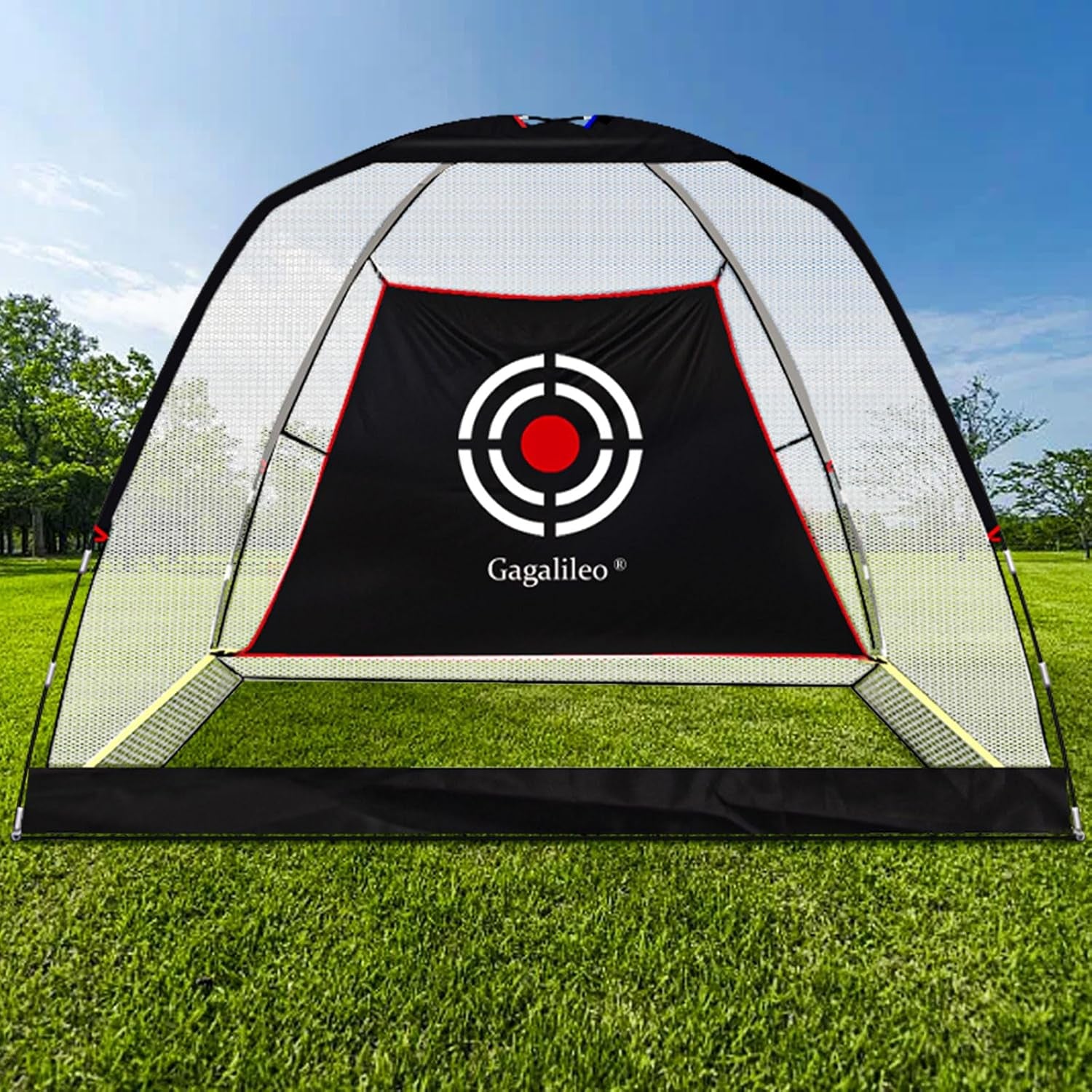 Golf Hitting Practice Nets for Backyard Driving Heavy Duty Men Real Indoor Golf Balls Hitting Pitching Driving Nets for Indoor Outdoor Garage Use Golfing Swing Training Impact Cages with Frame and Net