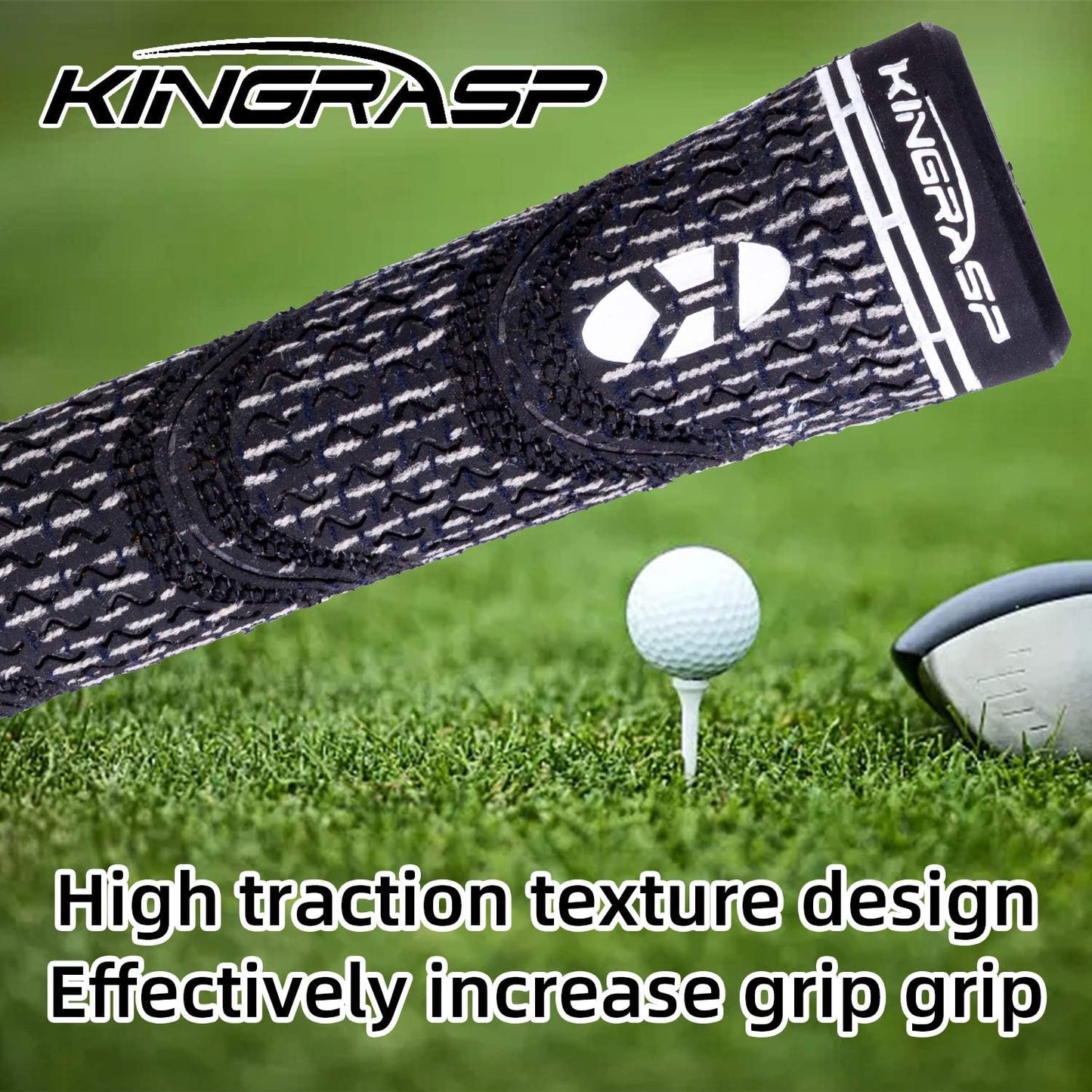 KINGRASP Golf Grips, Standard/Midsize, Golf Grips Set of 13(Free 13 Tapes), Anti-Slip Rubber Golf Club Grips, 8Colors Optional