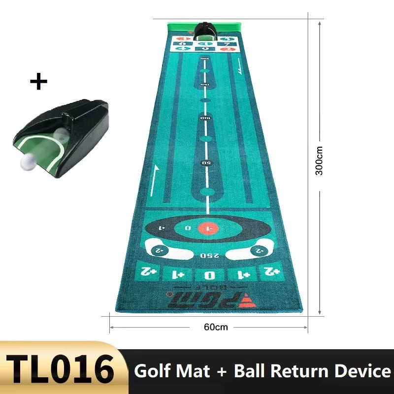 3M Golf Putting Mat Thick Smooth Practice Putting Carpet Rug Practice Set Ball Return Golf Putting Green for Indoor Home Office