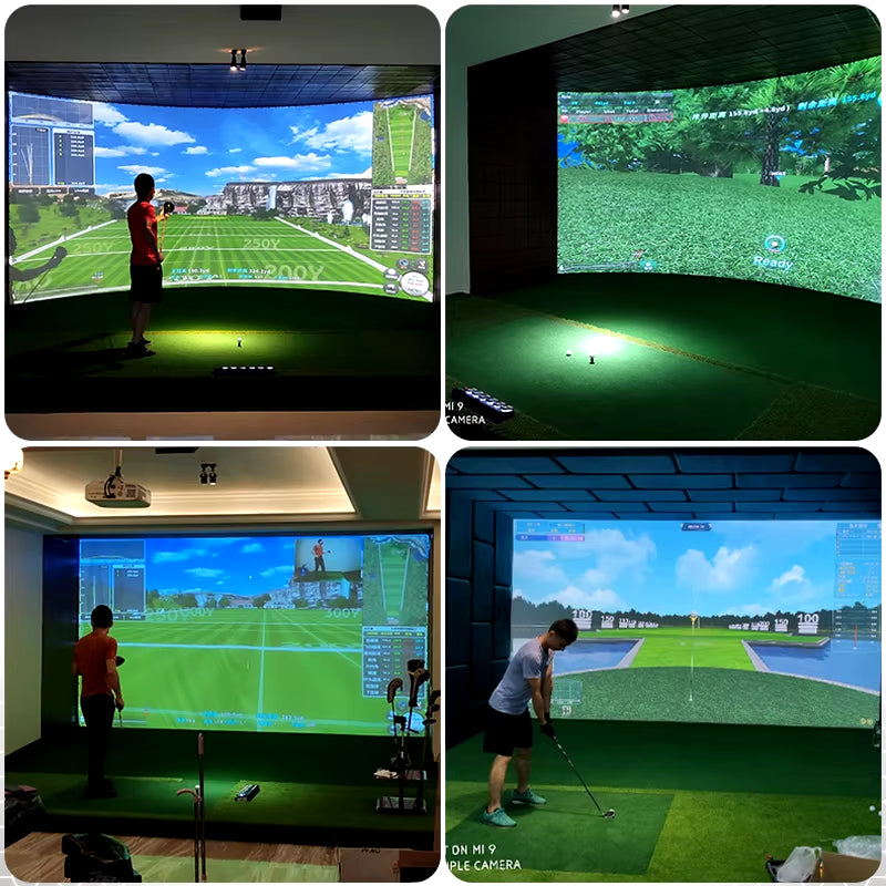 300X200Cm Indoor Golf Simulator Impact Screen Sensor for Gym Home Golf Ball Target Exercise Display White Cloth Practice Screens