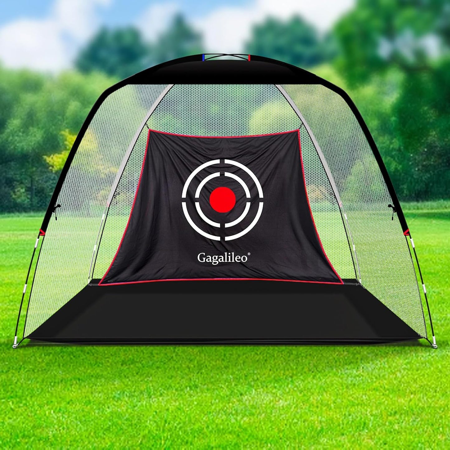 Golf Hitting Practice Nets for Backyard Driving Heavy Duty Men Real Indoor Golf Balls Hitting Pitching Driving Nets for Indoor Outdoor Garage Use Golfing Swing Training Impact Cages with Frame and Net