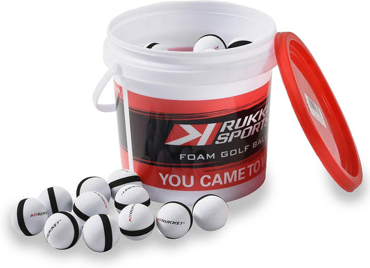 Rukket Practice Golf Ball, Almost Sponge Balls for Indoor Foam Training, Limited Flight High Visibility Birdie Tools