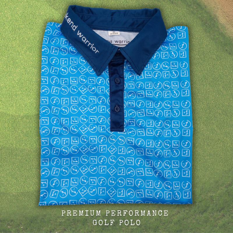 "Birdies and Bogeys" Stand-Up Collar Men'S Golf Shirt