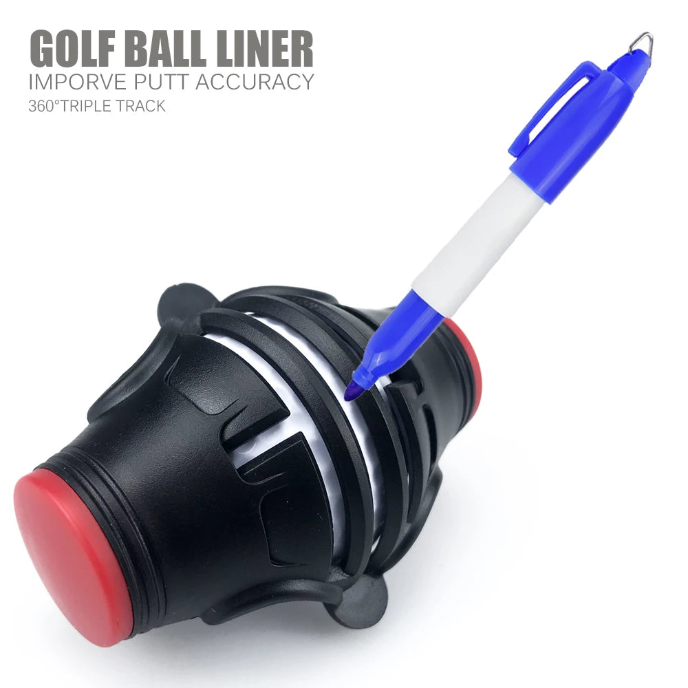 360 Degree Rotating Golf Ball Liner Marker Template Marker Pen Golf Putting Positioning Imporve Putt Accuracy Aids Golf Tools