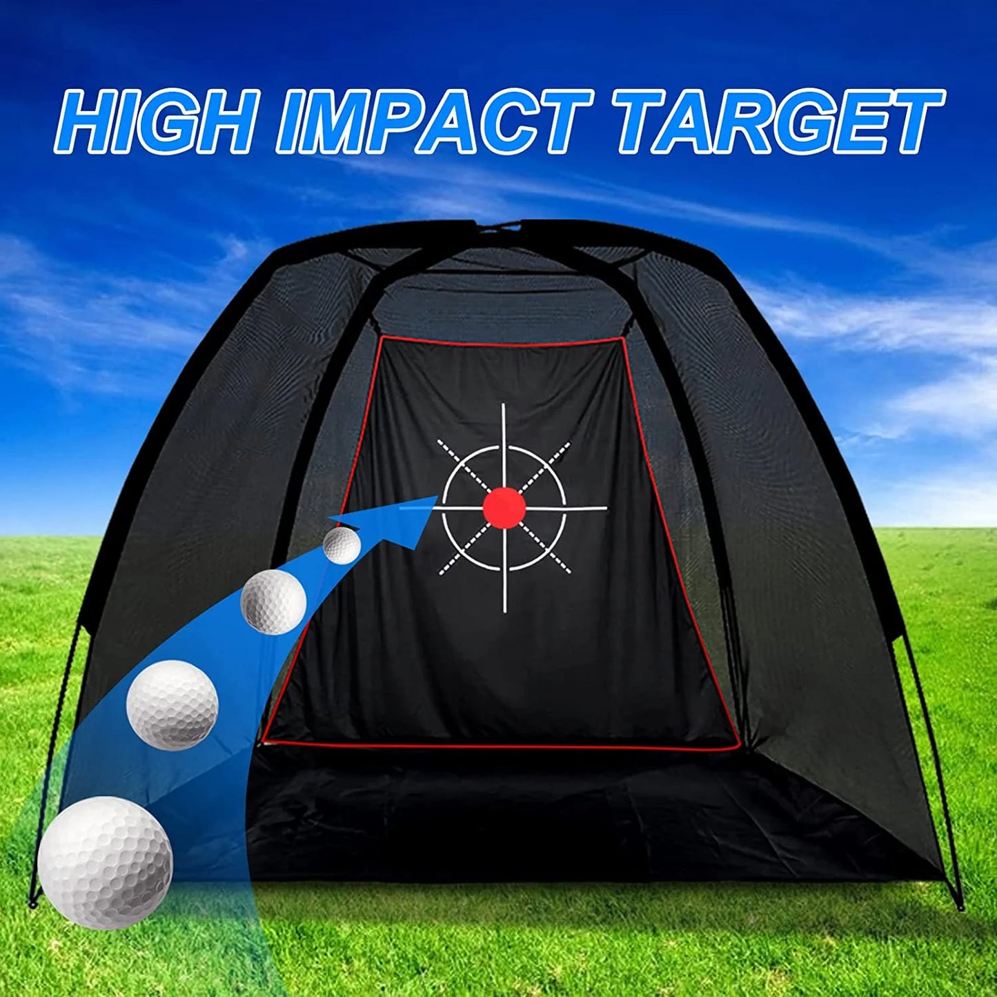 Golf Hitting Nets - Heavy Duty Golf Net for Home Practice, Quick Setup Golf Training Net