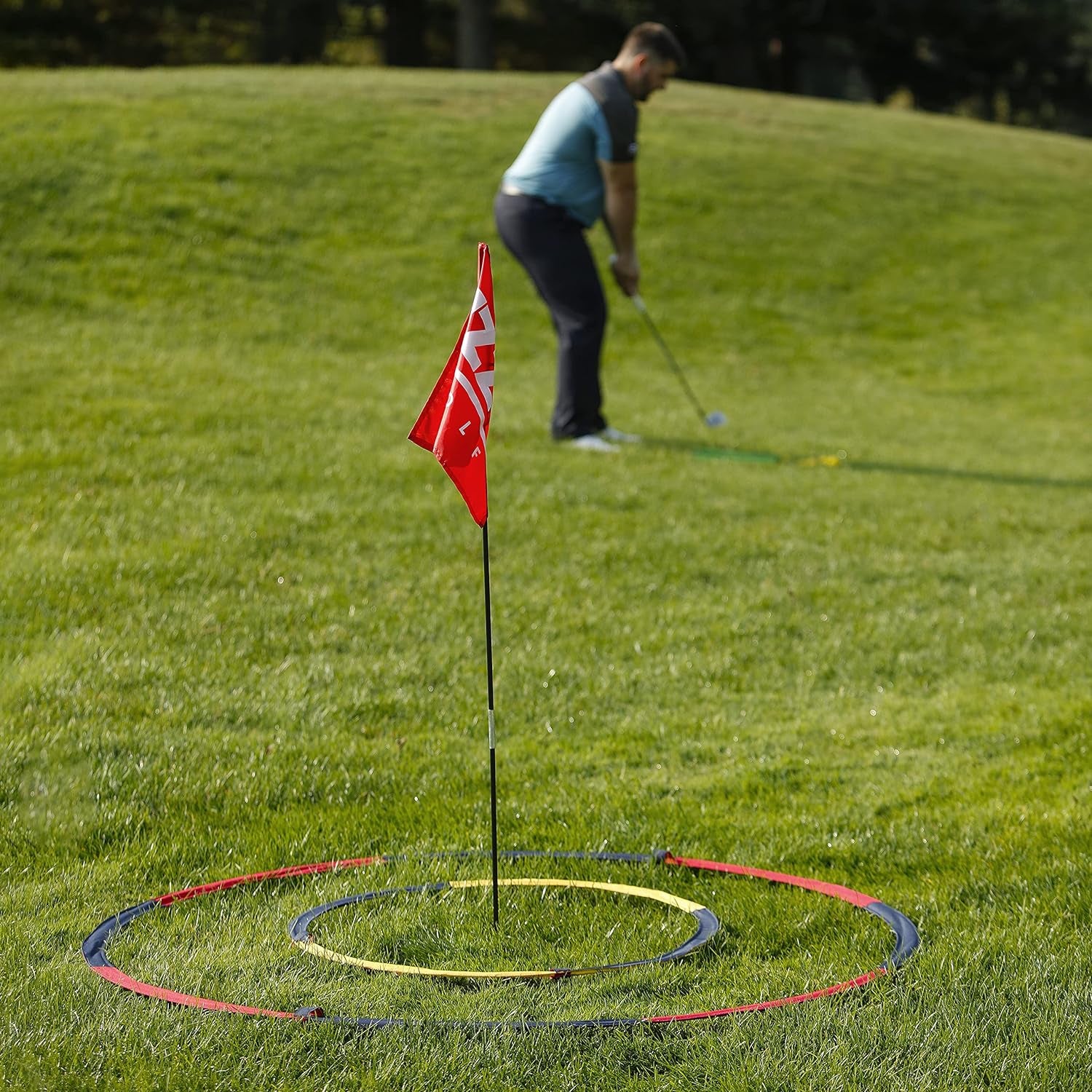 Golf Backyard Bullseye Golf Practice Set (2 Piece) - Backyard Golf Practice Range with Foam Practice Golf Balls