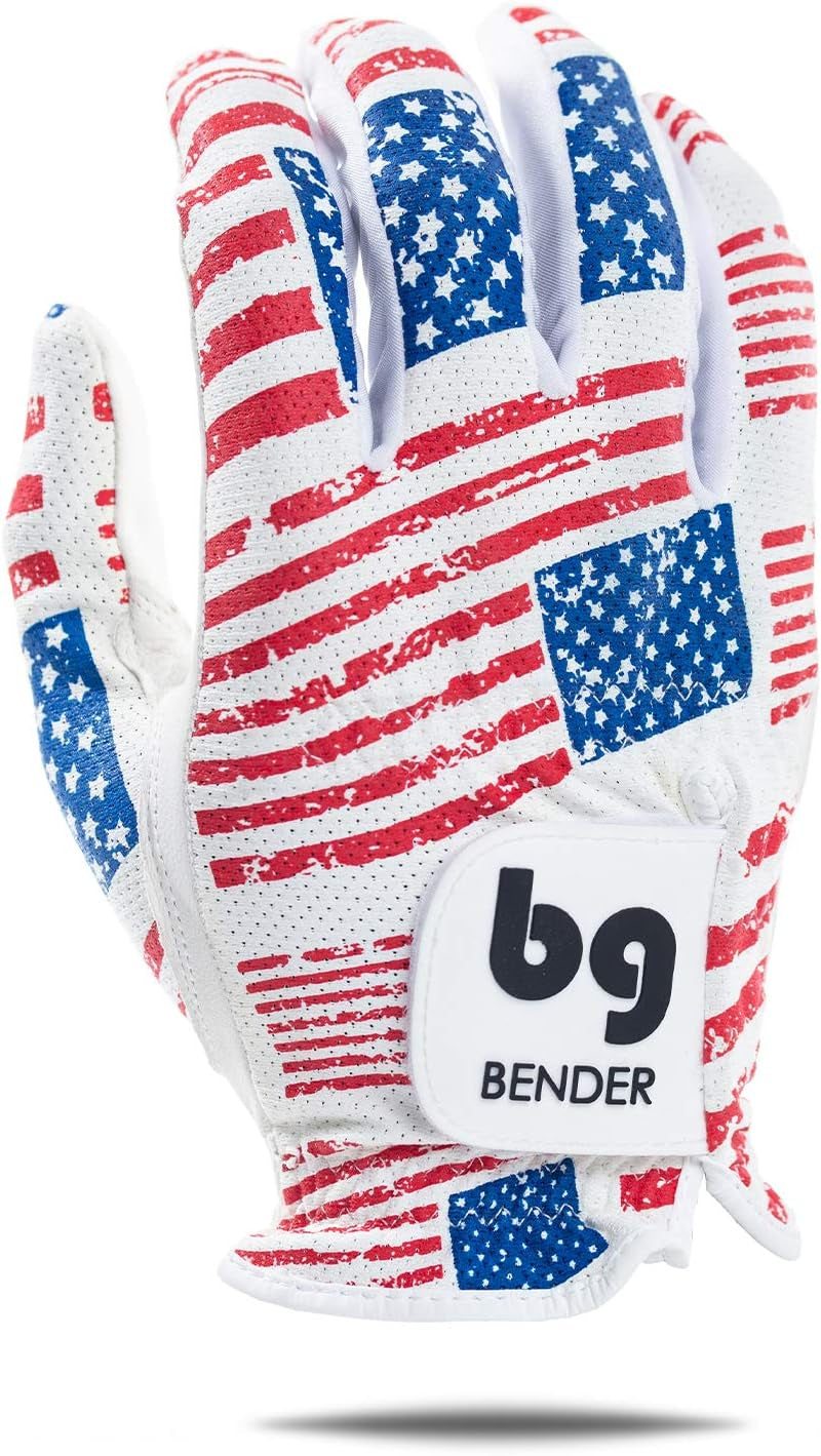 Bender - Mens Golf Glove, Durable Mesh Golf Gloves, Unique Golf Gloves