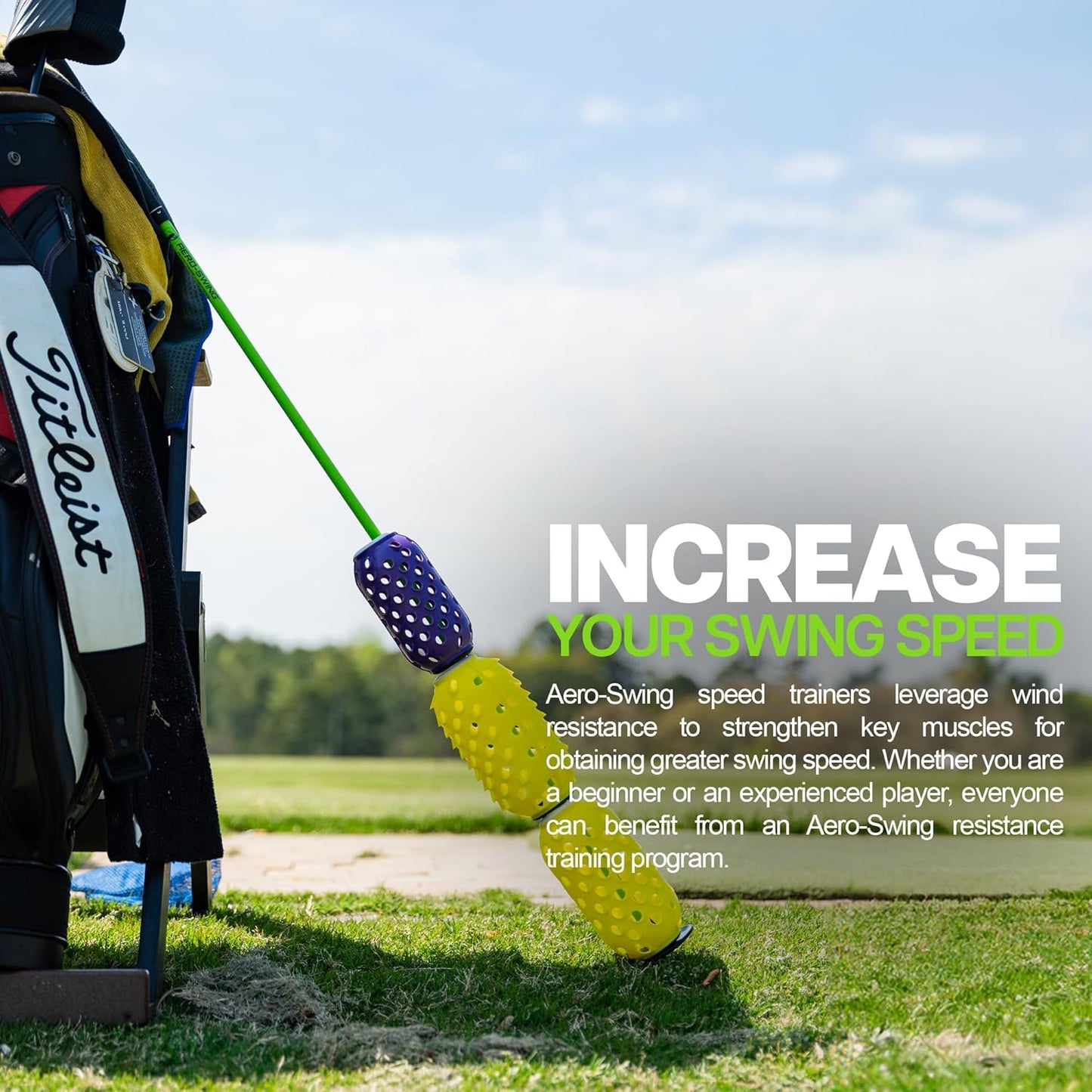 Golf Training Aid and Warm up Equipment, Golf Swing Trainer, Improves Swing Speed & Accuracy, Increase Swing Speed, Wind Resistance, Adjustable Pineapples