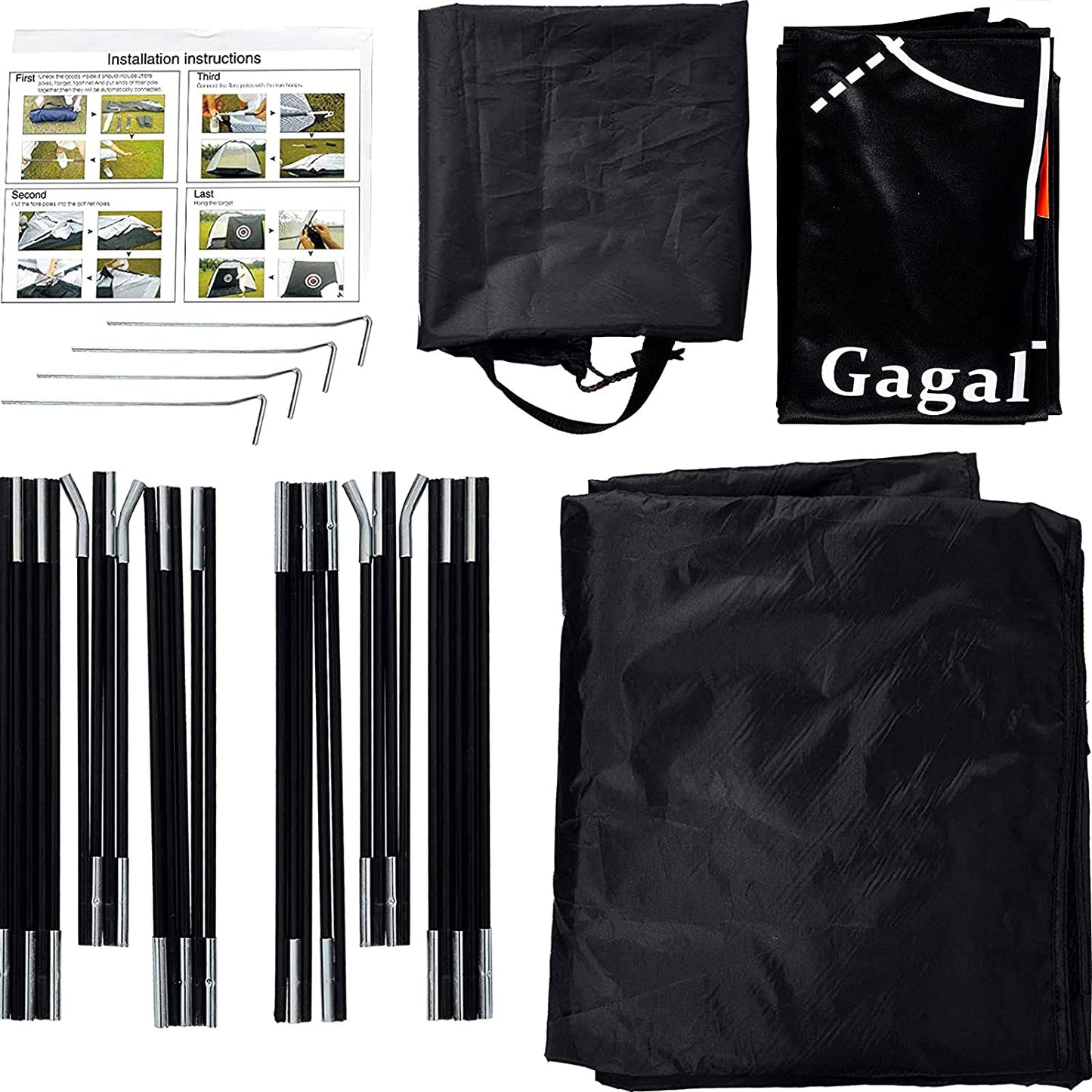 Gagalileo Golf Hitting Net - Indoor/Outdoor Practice Driving Net | 8'X 6'X 5'