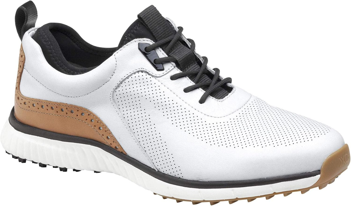 Men'S XC4 H1-Luxe Hybrid Golf Shoes | Waterproof Leather | Lightweight | Memory-Foam Cushioning