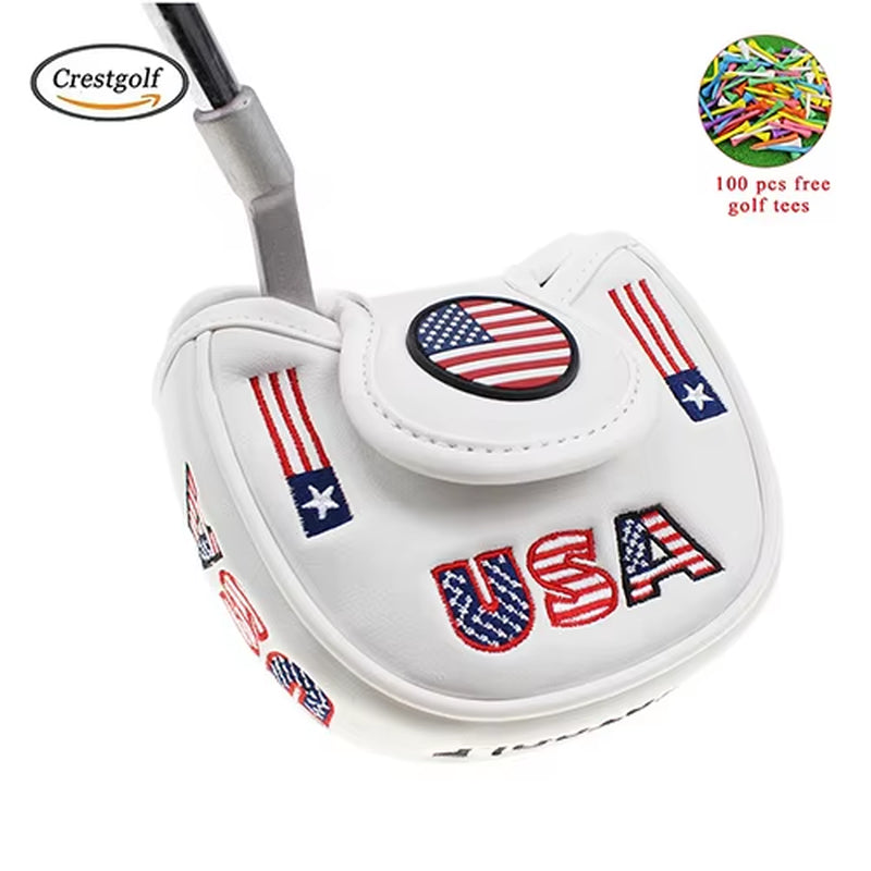 Golf USA America Mallet Putter Cover Headcover for Odyssey with Smart Design and Perfect Quality Head Protector Golf