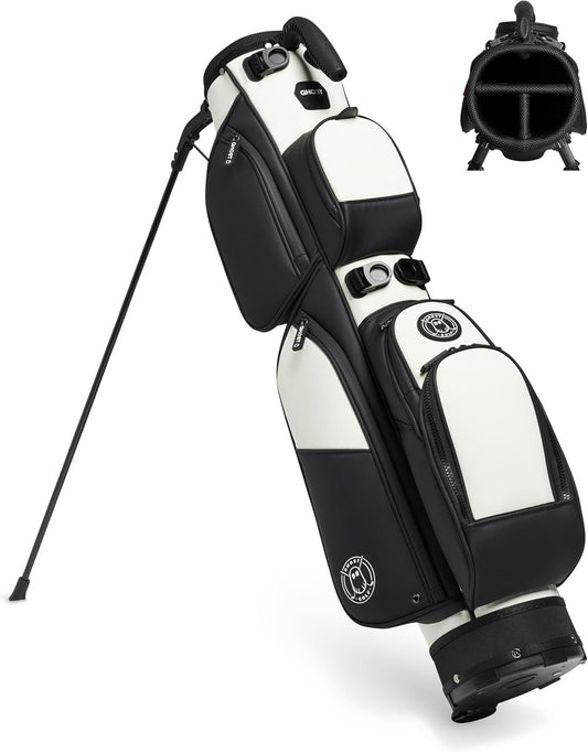 Ghost Golf Stand Bag - Lightweight Golf Bags for Men & Women, 3-Way Dividers with Premium Materials & Magnetic Pocket - Standing Golf Bag Holds 8 Golf Clubs plus Putter