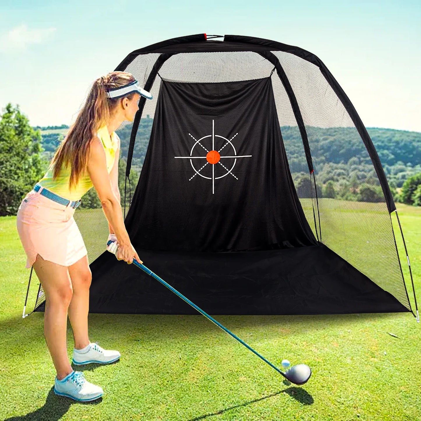 Golf Hitting Nets - Heavy Duty Golf Net for Home Practice, Quick Setup Golf Training Net