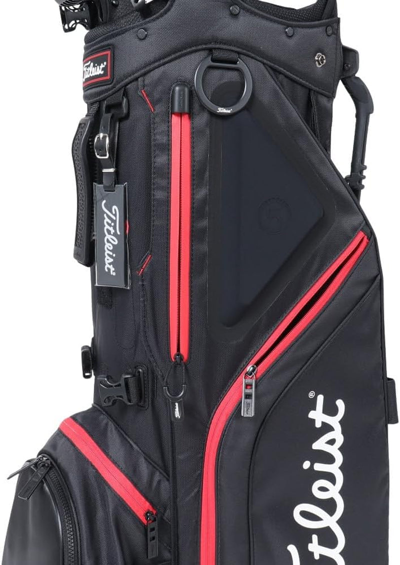 - Hybrid 5 Golf Bag - Black/Black/Red, 4.6 Lbs