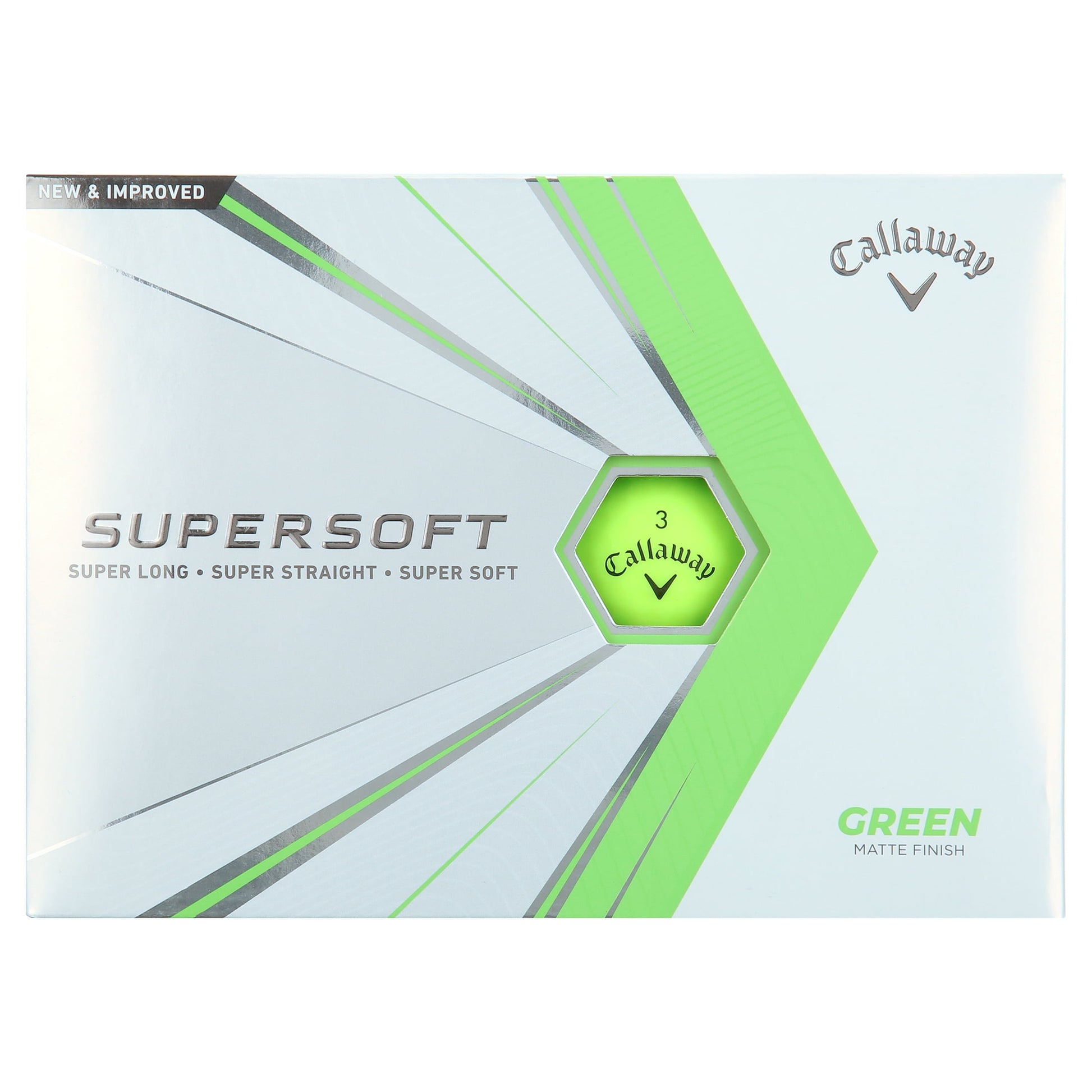 Supersoft 2021 Golf Balls, Matte Green, 12 Pack