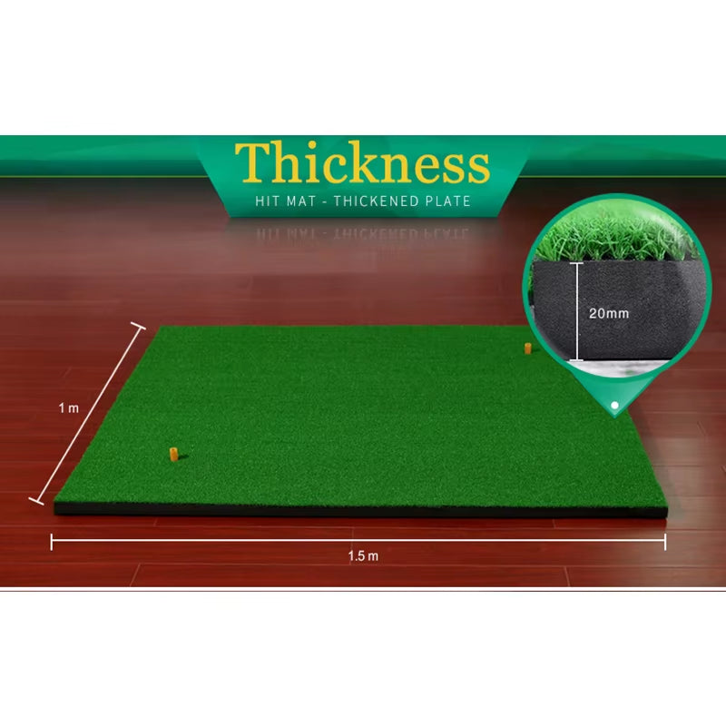 Golf Mats Practice Hitting Mat Golf Swing Trainer Training Turf Mat with Rubber Tee Holder 1.5M*1.5M/1.5M*1.0M Etc.