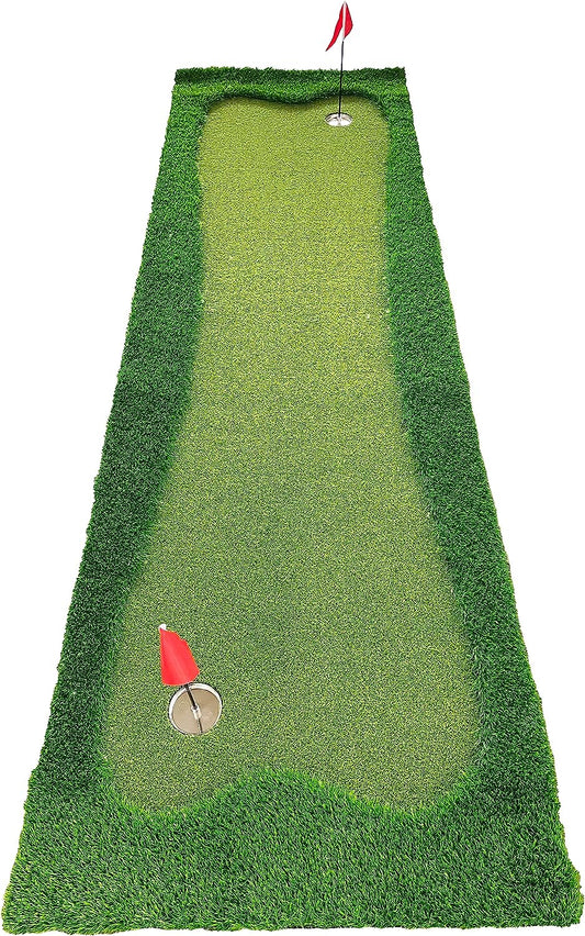 Professional Large Realistic Putting Training Mat, 3 Feet by 10 Feet Green