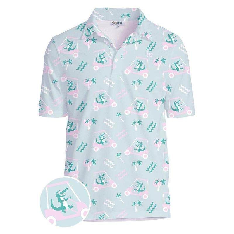 Men'S Golf Cart Gator Golf Polo