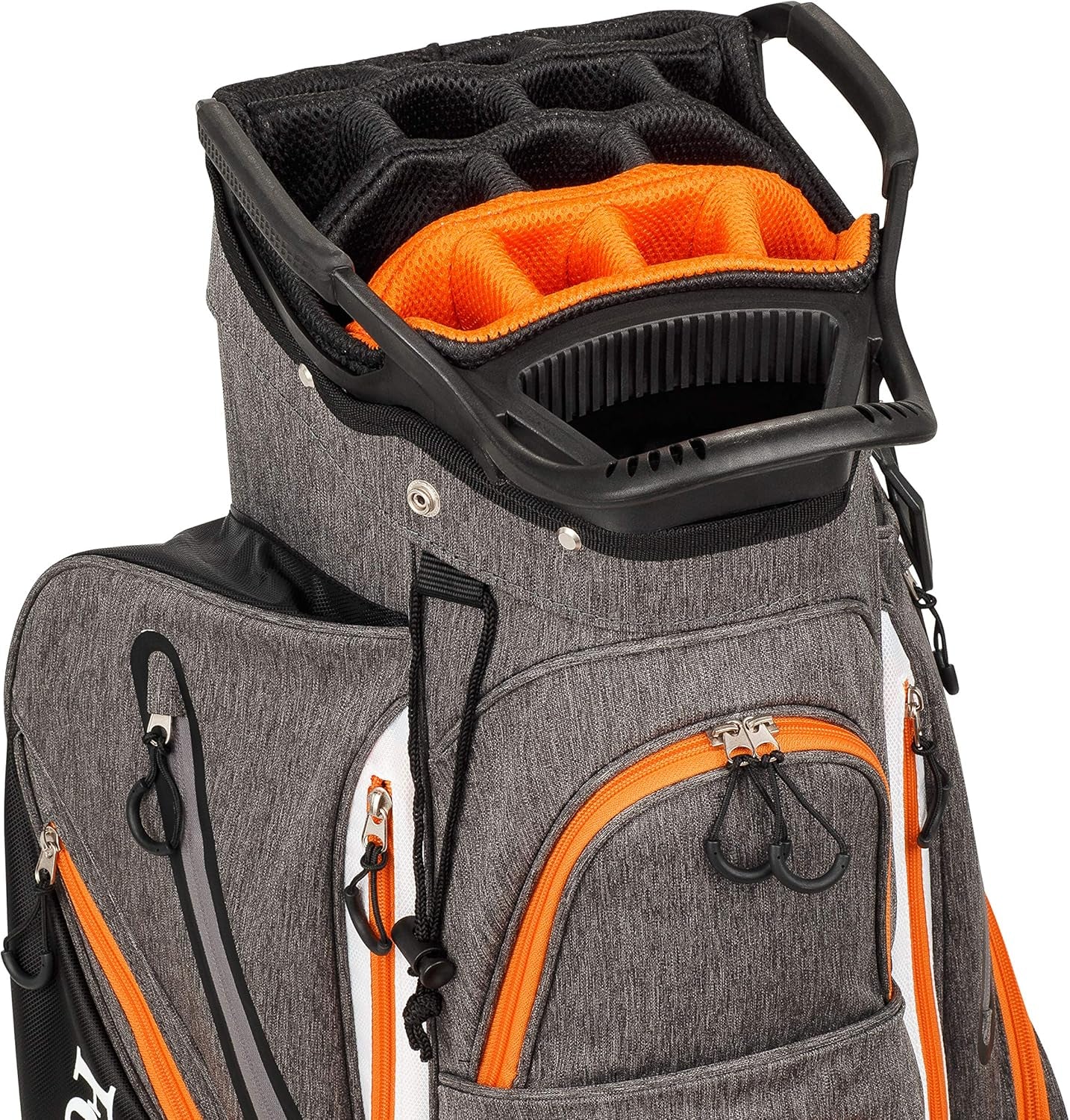 Franklin Golf Push Cart Bag -Riding Cart Bag -Full Bag Rain Cover -Secure Push Cart Base -Light Weight -15 Way Full Length Divider-External Putter Tube-Embroidery Panel