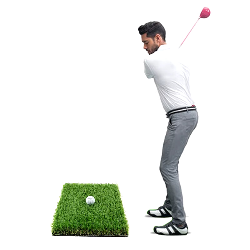 Golf Hitting Mats Indoor/Outdoor SBR Golf Mats for Driving Range Practice Backyard Use Green (Long/Short Grass)