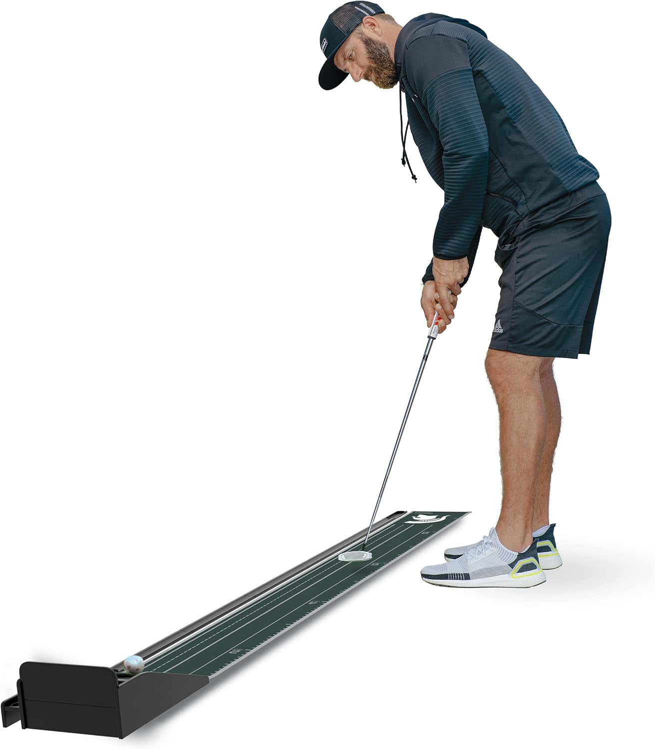 Putting Mat Collegiate Edition- Indoor Golf Putting Green with 2 Holes for Practicing at Home or in the Office - Gifts for Golfers - Golf Accessories for Men