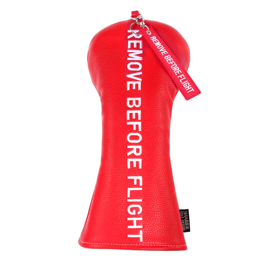 Red Remove before Flight Golf Headcover Golf 460CC Driver Cover Wood Hybrid Mallet Cover