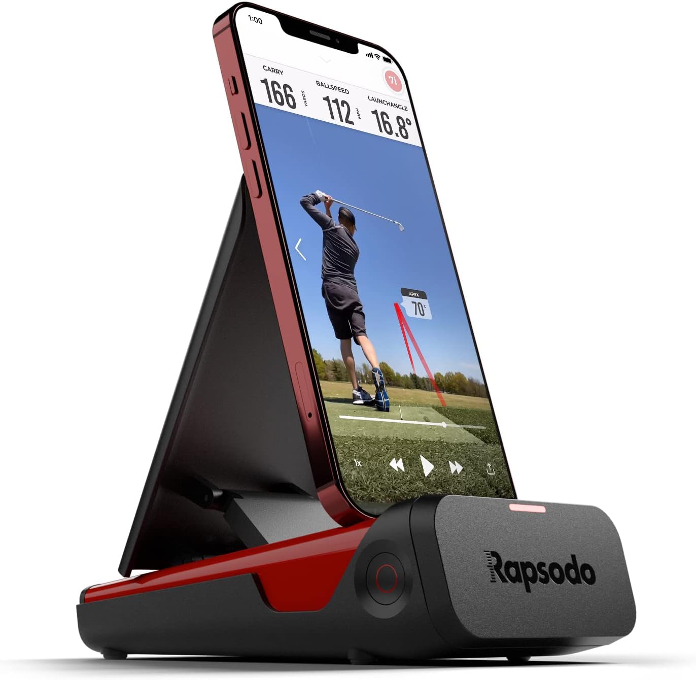 Mobile Launch Monitor for Golf Indoor and Outdoor Use with GPS Satellite View and Professional Level Accuracy, Iphone & Ipad Only