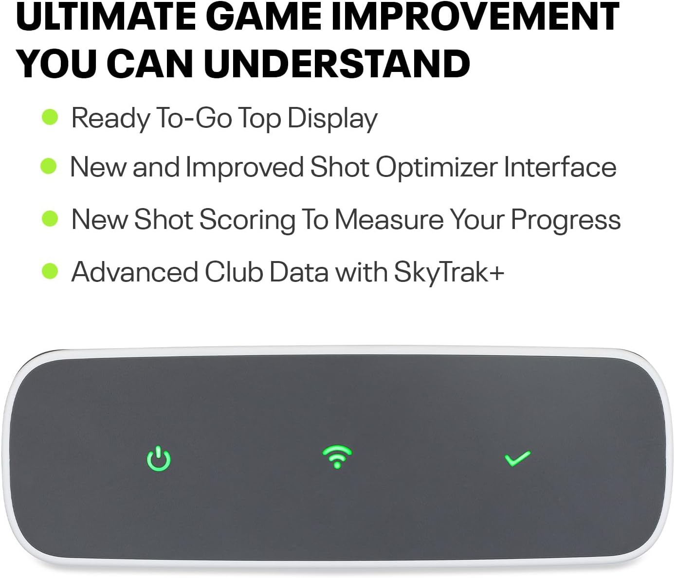 + Launch Monitor and Golf Simulator - Tour-Level Golf Analysis with Dual Doppler Radar, Enhanced Camera, 100K+ Courses, Real-Time Gameplay Simulation, Wi-Fi, USB-C Charging