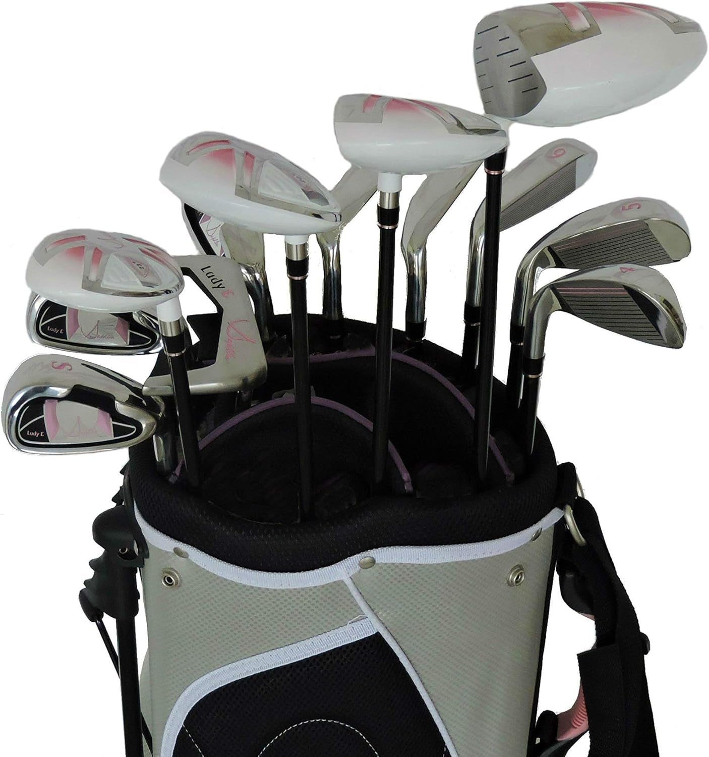 Signature Womens Pink 13 Pieces Golf Clubs and Golf Bag