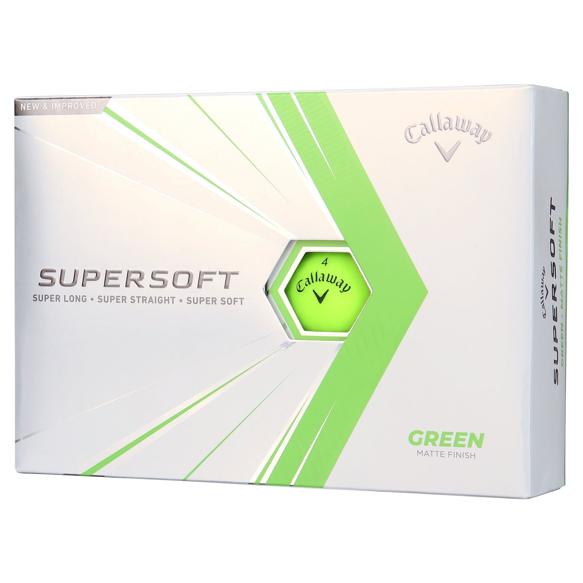 Supersoft 2021 Golf Balls, Matte Green, 12 Pack