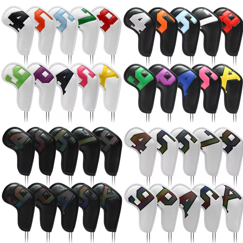 Gradients Number Golf Iron Head Covers Iron Headovers Wedges Covers 4-9 ASPX 10Pcs Golf Fan Supplies