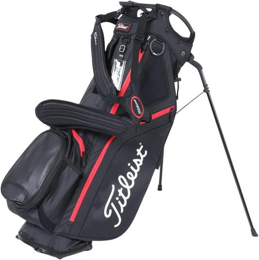 - Hybrid 5 Golf Bag - Black/Black/Red, 4.6 Lbs