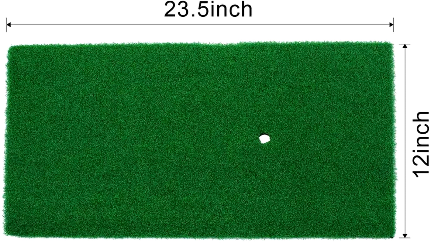 Golf Hitting Mats Indoor/Outdoor SBR Golf Mats for Driving Range Practice Backyard Use Green (Long/Short Grass)