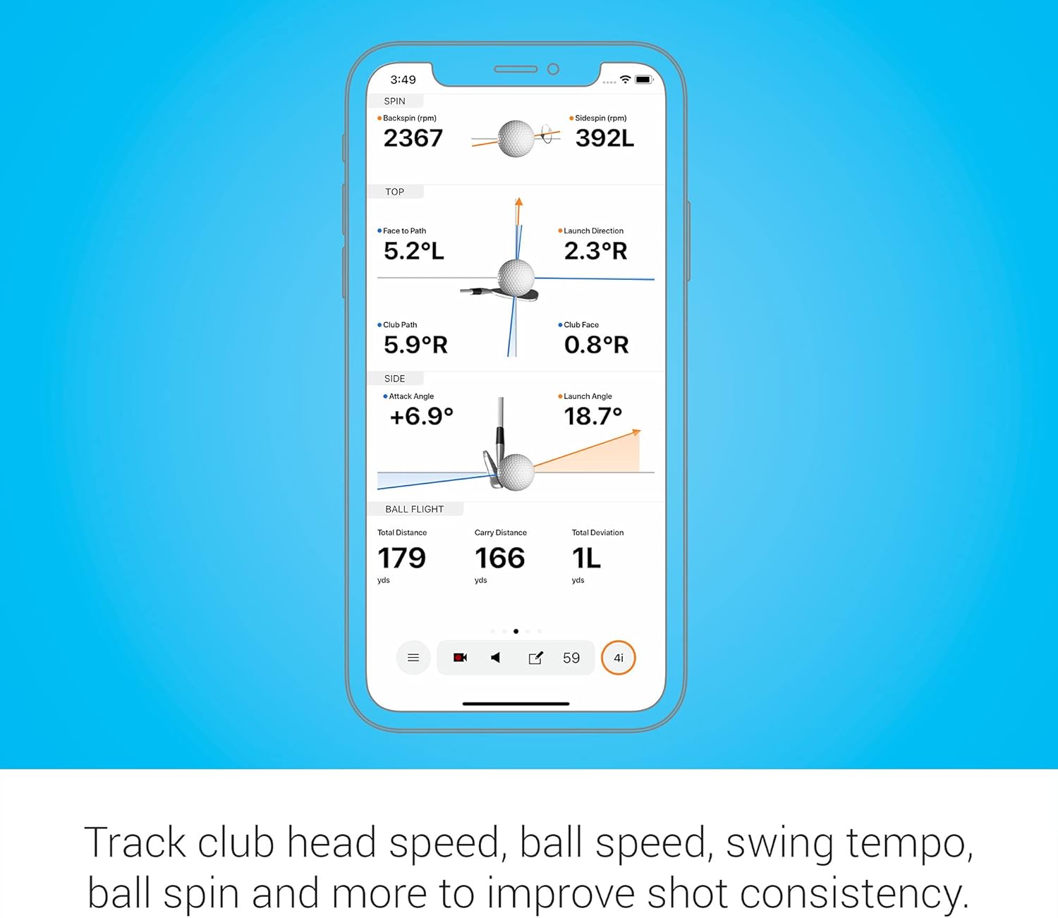 Approach R10, Portable Golf Launch Monitor, Take Your Game Home, Indoors or to the Driving Range, up to 10 Hours Battery Life - 010-02356-00