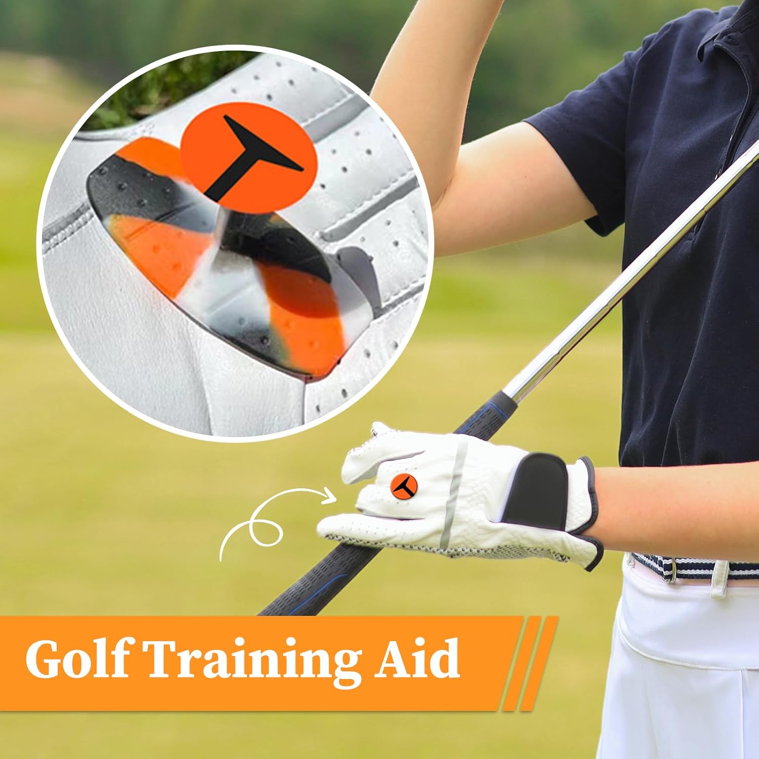 Golf Training Aid Golf Swing Trainer Tool Posture Golf Club Training Grip Pad for Outdoor Indoor Sports