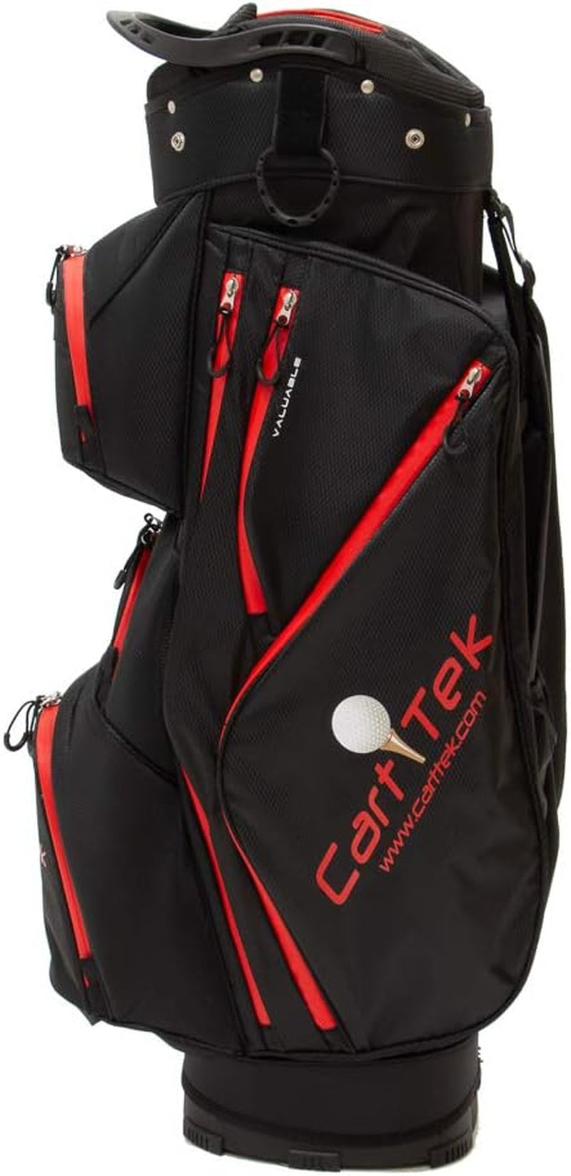 GB28 Weatherproof Golf Cart Bag with 14-Way Divider, 10 Pockets, Large Cooler & Rainhood, Lightweight 5.25 Lbs