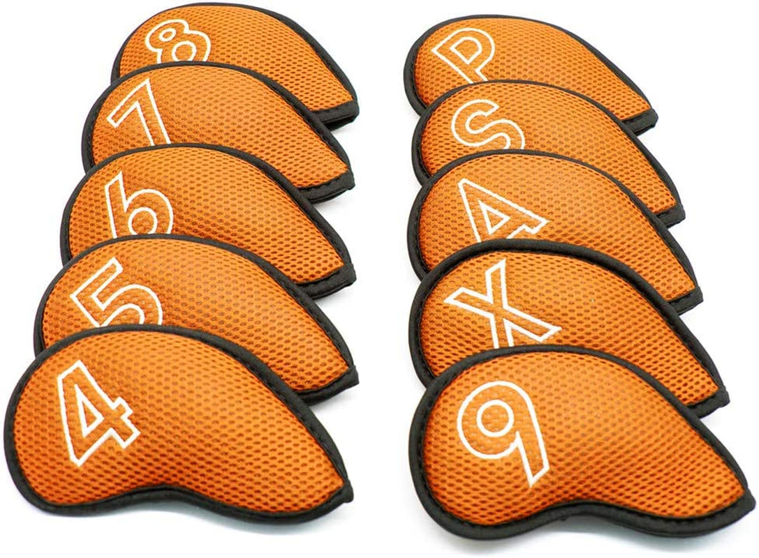 Lightweight Golf Club Covers Headcovers Head Covers Club Protections 10Pcs/Pack - Meshy and Foam Made for Oversized Standard Size Small Size - Indoor and Outdoor Golf Gears