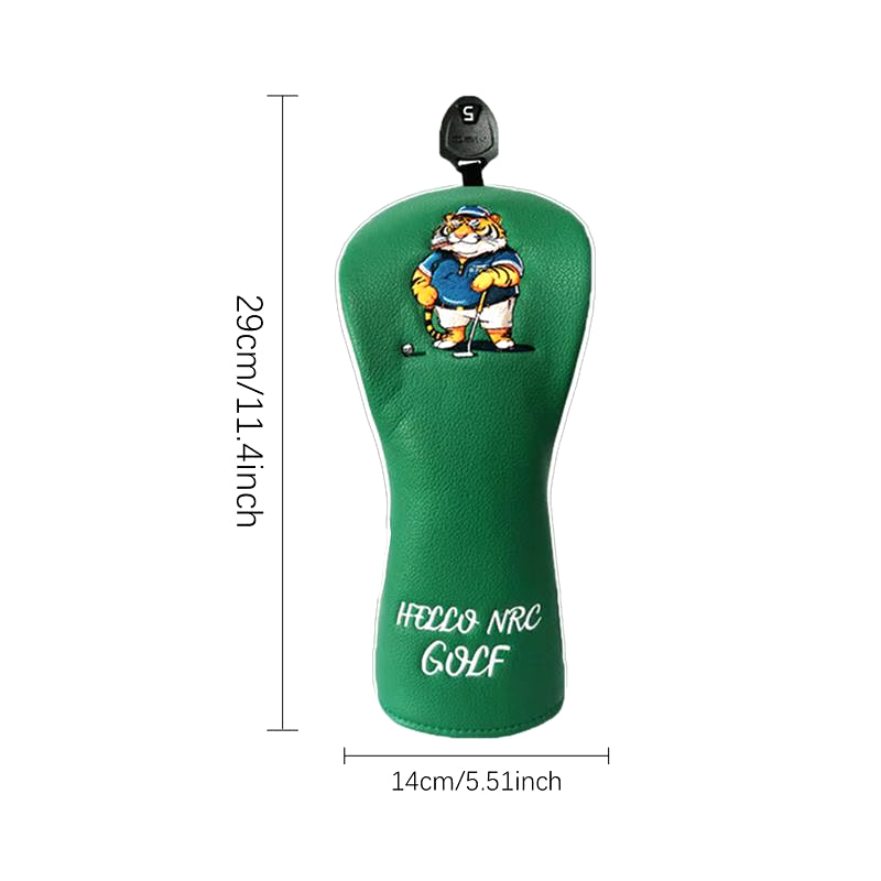 Golf Club Head Cover Embroidery Tiger Golf Wood Head Covers Driver Headcover for Extra Club Protection Golf Accessories for Most