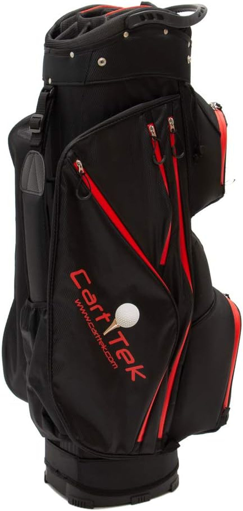 GB28 Weatherproof Golf Cart Bag with 14-Way Divider, 10 Pockets, Large Cooler & Rainhood, Lightweight 5.25 Lbs