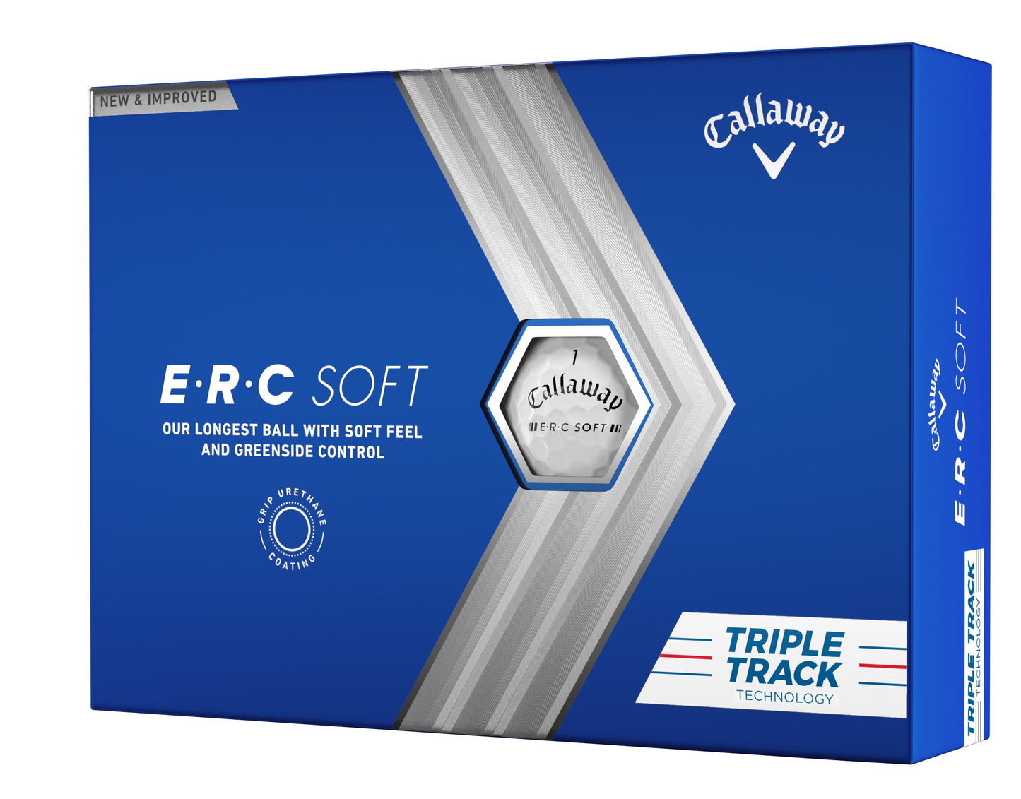 Golf 2023 ERC Soft Triple Track Golf Ball-White